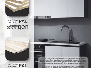 Set mobila bucatarie Ambianta Astra 1.4 m, alb foto 3