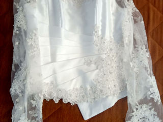 Vand set rochie de mireasa (top, fusta, jupon) foto 1