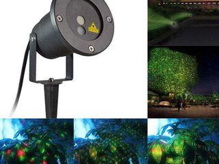 Лазерный уличный новогодний морозостойкий проектор outdoor laser light foto 3