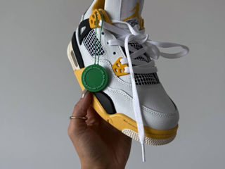 Nike Air Jordan 4 Retro White/Yellow Unisex