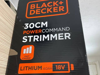 Газонокосилка-триммер Black & Decker акумулятор 4Ah / Trimmer pentru gazon cu accumulator foto 3