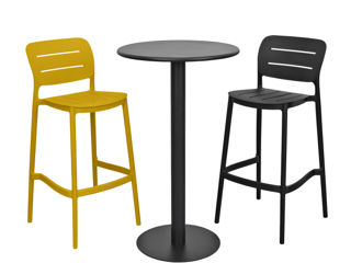 Set: Masa cu scaune pentru Bar Helix Yellow/Black