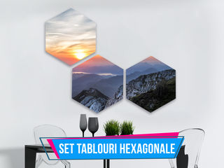 Portrete Tablouri Hexagonale!Новый продукт!Шестигранный фотографии напечатаны на холcте foto 8