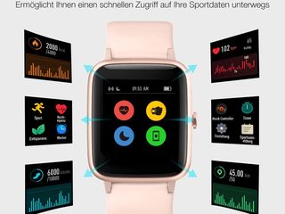 Smart watch  full touch screen waterproof fitness tracker heart rate, sleep tracker ceas часы foto 7