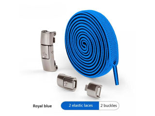 SIRETURI ELASTICE FARA LEGARE, SHOELACES, Royal Blue foto 5