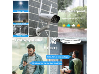 5MP 4K Bullet UNV Wi-Fi уличная камера с микрофоном Icsee слежение за телефоном в ночное время 35 м foto 10