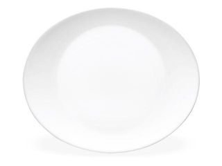 Platou Oval 31.5X26Cm White Moon, Opalglass