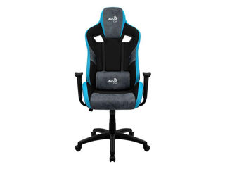 Gaming Chair Aerocool Count Steel Blue, User Max Load Up To 150Kg / Height 165-180Cm foto 1