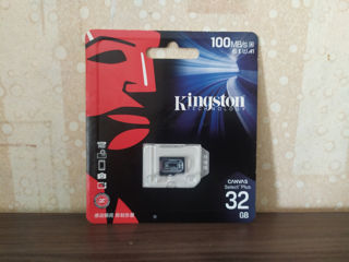 Карта памяти, 32GB Kingston Canvas Select Plus 100 МБ/с, class 10, новая, доставка