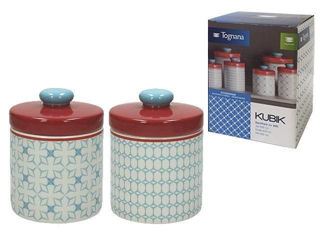 Recipient Din Ceramica 1.2L Tognana Kubik Azzurro