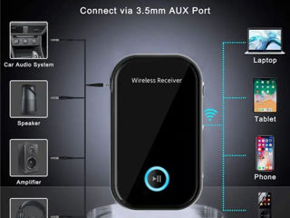 Audio bluetooth receiver, aux audio bluetooth transmiter foto 3