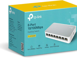 TP-Link 8 Port 10/100Mbps Fast Ethernet Switch , Desktop Ethernet Splitter , Ethernet Hub