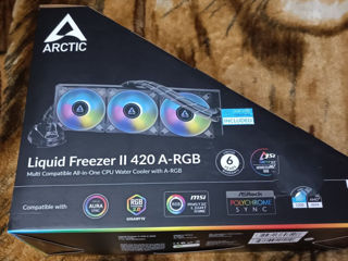 ARCTIC Liquid Freezer II 420 A-RGB. Сокет Intel:  1700, 1200, 115X, 2011-3*, 2066*АМ5, АМ4 Тихий вен foto 1