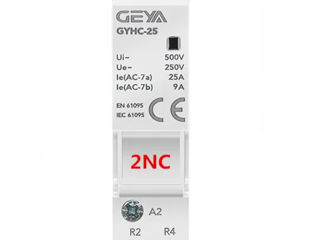 Контактор GEYA 2P 25A 2NC AC220V foto 2