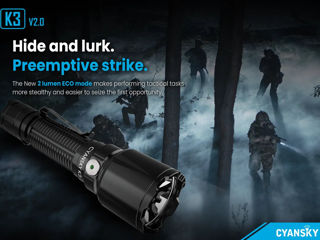 LED фонари, налобные LED фонари Cyansky lanterne LED Tactical foto 2