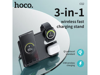 Încărcător rapid fără fir HOCO CQ2 Flash pliabil 3 în 1 (SAMSUNG Watch) foto 3