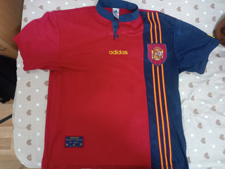 Tricou de fotbal Echipa Spaniei Adidas Home 1996/1997/1998 Tricou Fotbal Barbati Marimea XI