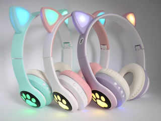 Беспроводные Bluetooth наушники "Кошачьи ушки" с LED подсветкой CAT ear XY-205
