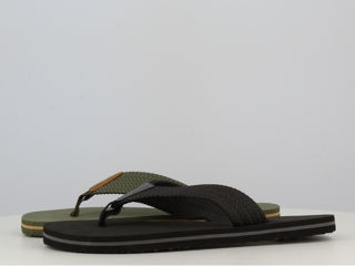 Papuci casual pentru barbati B867170 - negru/verde / Мужские вьетнамки B867170 - черно/зеленый