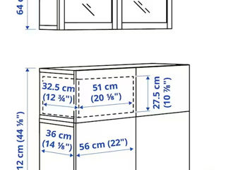 Bufet modular IKEA Besta 120x42x213 - Livrare în toată Moldova! Credit 0% foto 5