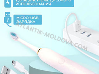 Электрическая ультразвуковая зубная щетка IPX7 - X3 foto 8