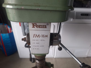 Mașină de găurit Ferm FM-16M 230V, 375W, 16mm, 90 mm hod patrona, 12 viteze,  adusă din Germania foto 10