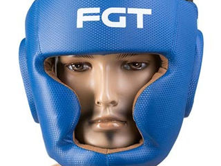 Боксёрский шлем - полная защита FGT кожзам  ( full face) !!!