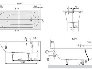 Квариловая ванна Villeroy&Boch Oberon 170x75 см! foto 7