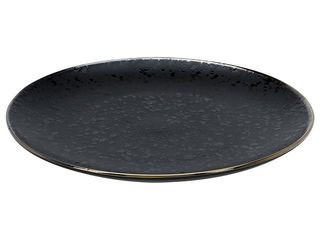 Farfurie De Servire 28Cm Metallic Rim Black, Ceramica foto 1