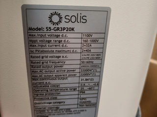 Invertor trifazat Solis   s5-gr3p20k, 20 KW foto 2