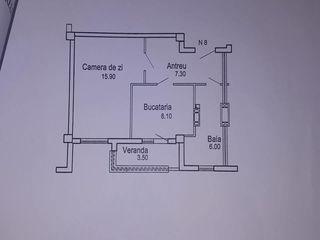Apartament cu 1 cameră, 41 m², Durlești, Chișinău
