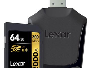 Lexar SDXC 64GB 2000x UHS-II 300МБ/с с ридером UHS-II Reader (U3, Class 10) LSD64GCRBNA foto 5