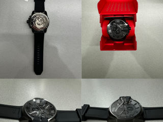 Diesel mega chief black silicone strap watch 51x59mm dz4378 (nou)