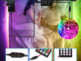 Banda RGB LED 10/20m cu equalizer + telecomanda Светодиодная лента LED RGB foto 3