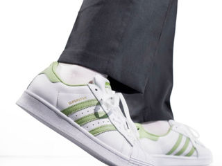 Adidas Superstar White/Green Women's foto 3