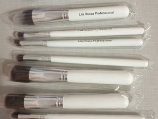 Set 10 pensule machiaj albe profesionale Lila Rossa foto 1