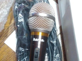 металлический микрофон от немецкой фирмы hama (съёмный кабель XLR - Jack 6,3), новый