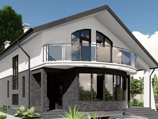 Proiect casă de locuit individuală modernă cu 2 niveluri S+P+E/ arhitectură/ proiecte/ construcții/