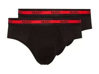 Hugo Boss Two-pack Of Briefs In Stretch-cotton Black Size  L, XL Noi In Cutie