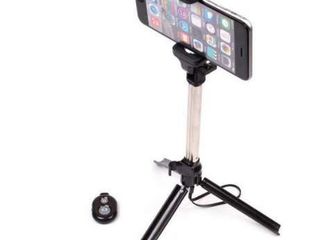 Selfie stick tripod 3 in 1 cu telecomanda bluetooth detasabila! foto 1