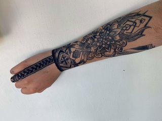 Руны / благоприятные намерения. Перекрытие шрамов. Tatuaje temporare / временные тату хной. foto 1