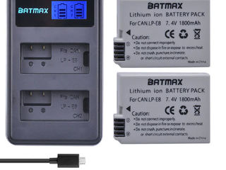 Продаю комплект док станция batmax + батареи lp-e8 1800mah foto 2