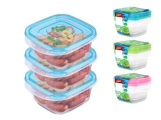 Set Containere Alimentare Ez Lock 3Buc, 0.25L, 12X10X5Cm foto 1