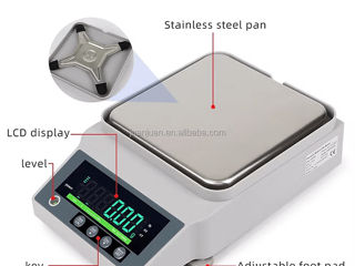 Cântar de Precizie 0,01g - 1000g cu RS232 foto 4