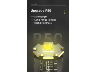 Lanternă compactă fără fir BLG-C72O-P500 Cree XHP50 LED, capacitate de focalizare a fasciculului ZOO foto 9