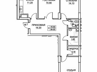 Apartament cu 3 camere, 85 m², Buiucani, Chișinău foto 7