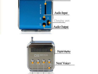 Колонка-Radio-Bluetooth; имеет аккумулятор-беспроводная-Поддержка USB-Флэш-TF-карт-AUX foto 4