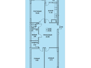 Apartament cu 4 camere, 93 m², Buiucani, Chișinău foto 2