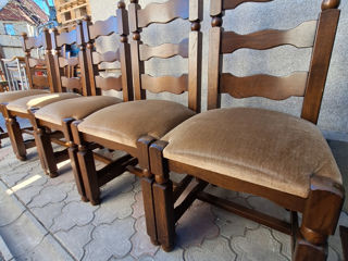 5 scaune de lemn natural