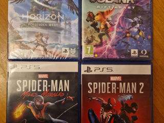 PS5 Rachet & Clank Rift Apart, Spider-Man 2, Spider-Man Miles Morales, Horizon Forbidden West